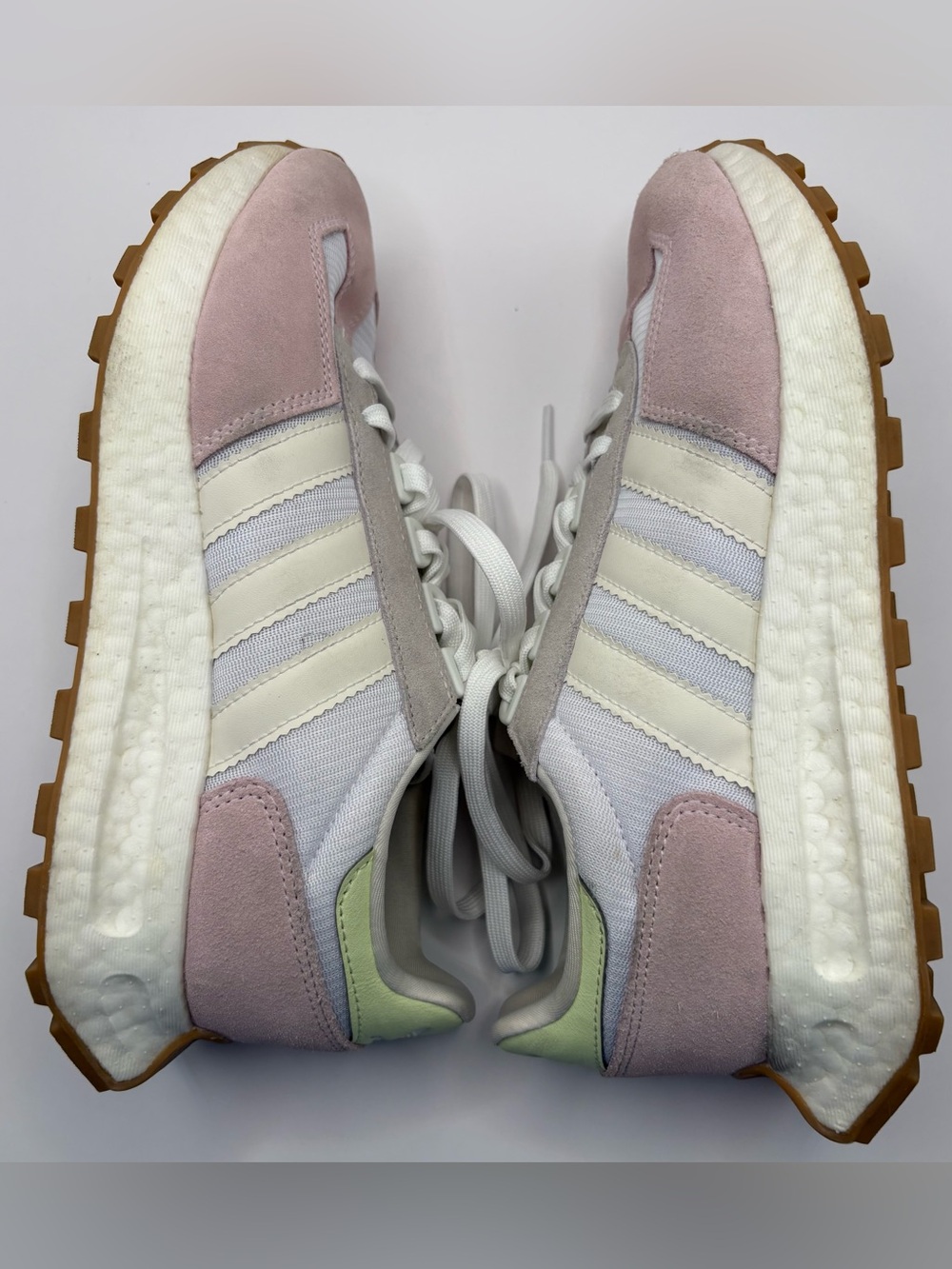 Adidas Women’s 8 Retropy E5 Boost Sneakers, White Pink